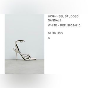 High heeled studded sandles